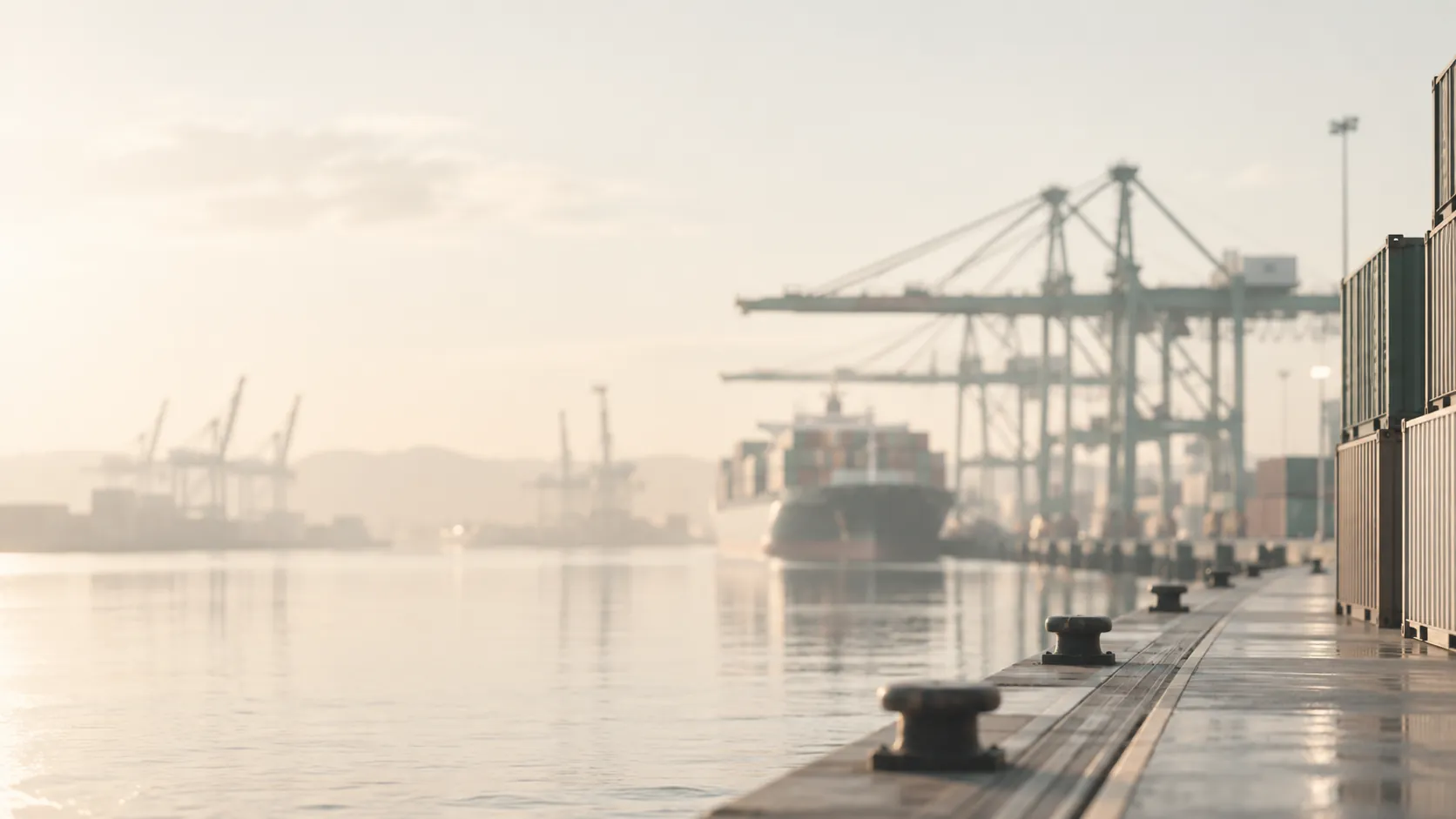 Containerhavn ved daggry